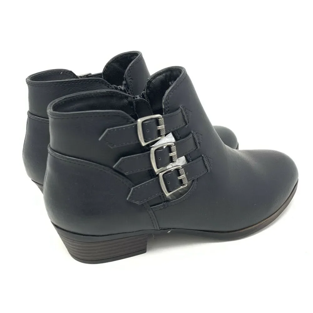 Sugar Tikki Dress Block Heel Ankle Boot Side Zip Bootie Women's Size 8.5M‎